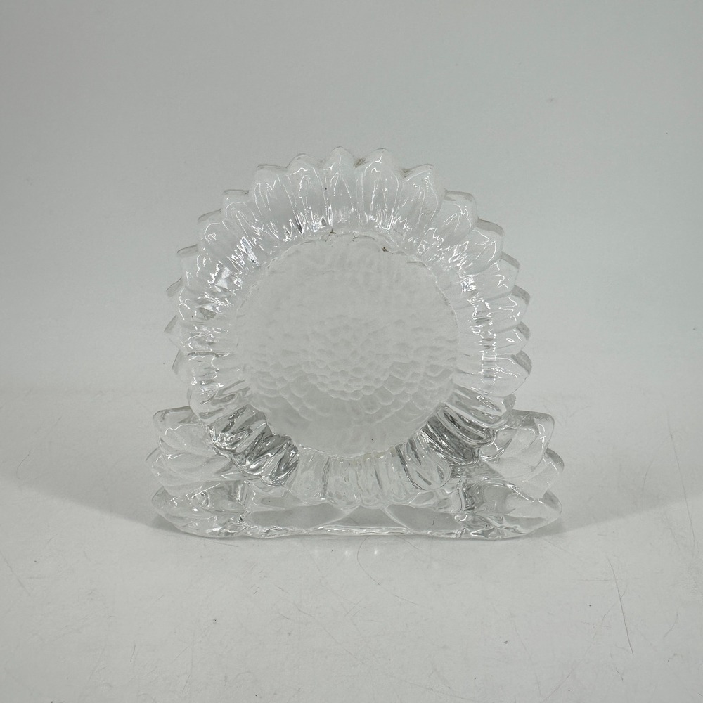 PartyLite Clear Glass Sunflower Votive Tealight Candle Holder P0271 Floral Decor